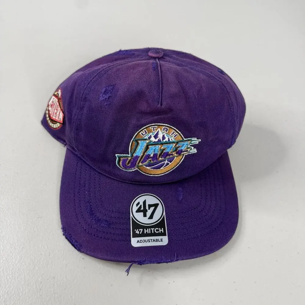 Utah Jazz '47 Brand Hitch Hat Purple Hardwood Classics Distressed